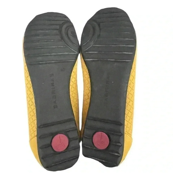 Sabrina London Yellow Nubuck Ballet Flats EU 40 US 9 Made in Spain Slip On - Picture 5 of 12